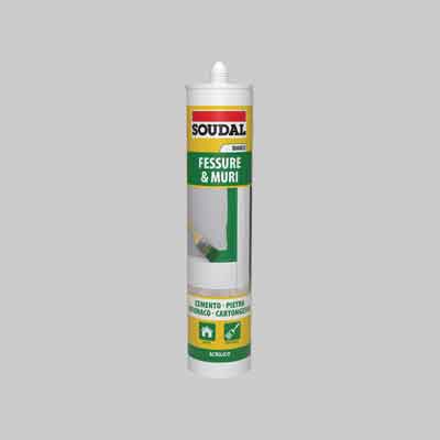 SILICONE ACRILICO SOUDAL ml 300 - Bianco. Prezzo per Pezzo.