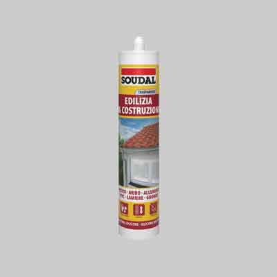 SILICONE NEUTRO SOUDAL ml 300 - Trasparente. Prezzo per Pezzo.