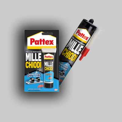 COLLA DI MONTAGGIO 'MILLECHIODI' WATER RESISTENT gr 450 in cartuccia. Prezzo per Pezzo.