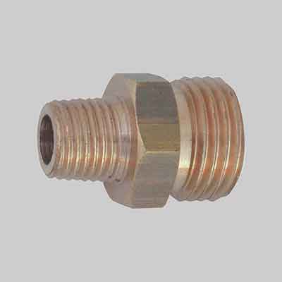RACCORDO MASCHIO/MASCHIO 3/8" conico x W20x1/14" Sx. Prezzo per Pezzo.
