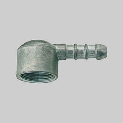 RACCORDO PORTAGOMMA A 90° FEMMINA 1/2" - Ø mm 9 (GPL). Prezzo per Pezzo.