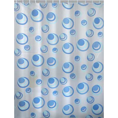 TENDA DOCCIA IN PEVA 'ORBITA' cm 120x200 Azzurro. Prezzo per Pezzo.