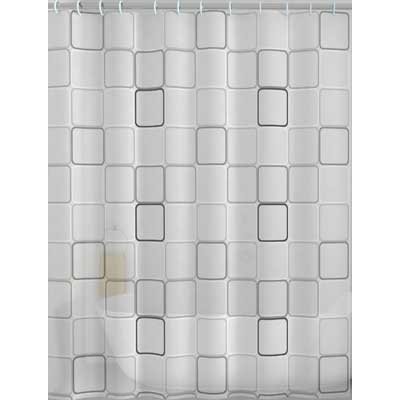 TENDA DOCCIA IN PEVA 'DOMINO' cm 240x200 Grigio. Prezzo per Pezzo.