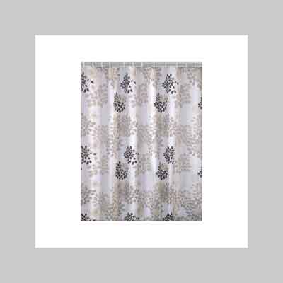 TENDA DOCCIA IN POLIESTERE 'CAFFE'' cm 180x200 Bianco/Beige/Marrone. Prezzo per Pezzo.