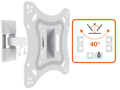 Mensole TV bianche con braccio 451059. Prezzo per Pezzo.