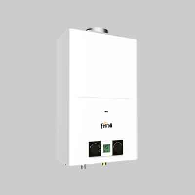 SCALDABAGNO MURALE A GAS 'PEGASO ECO' CAMERA APERTA Lt 14 - GPL. Prezzo per Pezzo.
