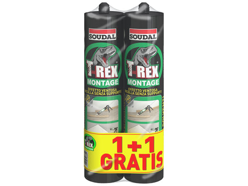 Adesivi di montaggio Soudal T-Rex Ventosa Bi-Pack. Prezzo per Pezzo.