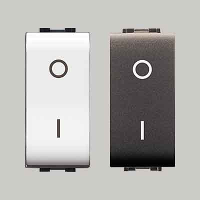 INTERRUTTORE BIPOLARE 'MYLIFE' 16Ax 250V - Bianco. Prezzo per Pezzo.