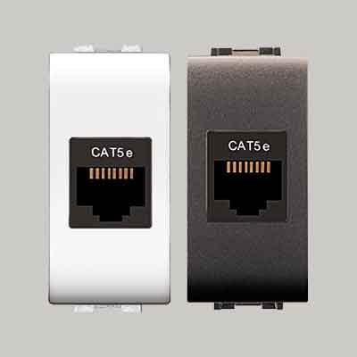 PRESA TELEFONICA 'MYLIFE' RJ45 Cat 5e UTP - Grigio. Prezzo per Pezzo.