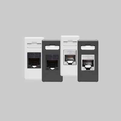 PRESA TELEFONICA RJ45 CAT 5E 'SYSTEM' UTP - Nero. Prezzo per Pezzo.