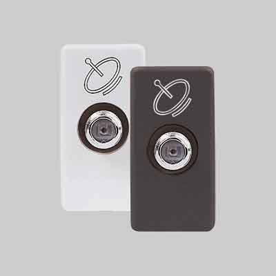 PRESA COASSIALE SAT 'SYSTEM' Passante 5dB - Nero. Prezzo per Pezzo.