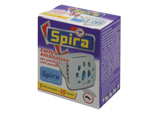Elettroemanatori antizanzare con 10 piastrine Spira. Prezzo per Pezzo.