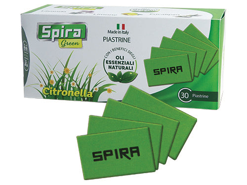 Piastrine Profumate antizanzare per elettroemanatori Spira Green. Prezzo per Pezzo.
