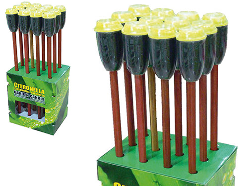 Torce ceri citronella in vaso ceramica. Prezzo per Pezzo.