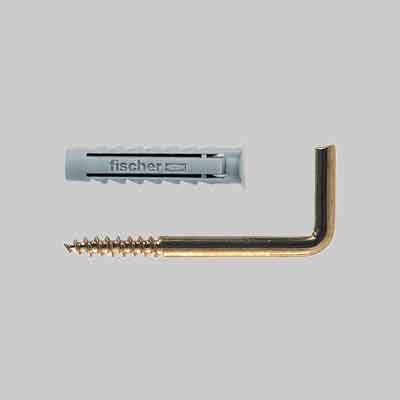 TASSELLO CON GANCIO APPENDIQUADRI SX 4G - Ø 4x20 mm - conf. 10 pezzi. Prezzo per Confezione.