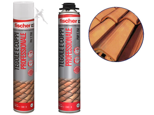 Schiuma poliuretanica Fischer PU T - PUP T per Tegole e Coppi. Prezzo per Pezzo.