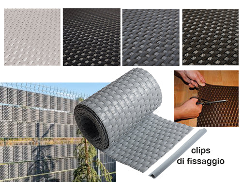 Fasce oscuranti Stuoia Rattanscreen Brixo H 19 cm. Prezzo per rotolo.
