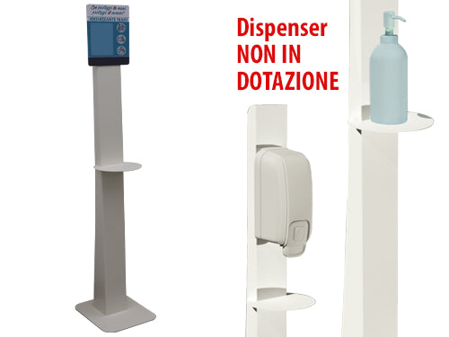 Porta dispenser igienizzanti a piantana Basic Simple. Prezzo per Pezzo.