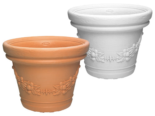 Vasi GDM Elios impruneta e bianco. Prezzo per Pezzo.