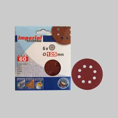 DISCO ABRASIVO VELCRATO 'FAI DA TE' Ø mm 150- grana 80 - 6 pezzi. Prezzo per Confezione.