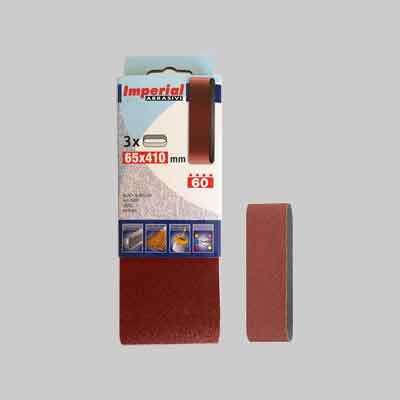 NASTRO ABRASIVO MM 65X410 Grana 60 - 3 pezzi. Prezzo per Confezione.