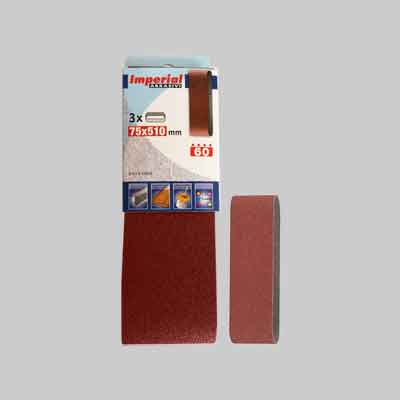 NASTRO ABRASIVO MM 75X510 grana 60 - 3 pezzi. Prezzo per Confezione.