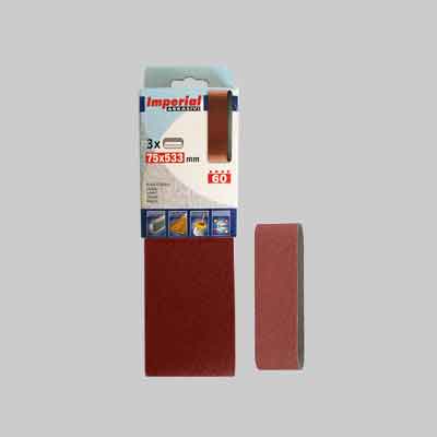 NASTRO ABRASIVO MM 75X533 grana 60 - 3 pezzi. Prezzo per Confezione.