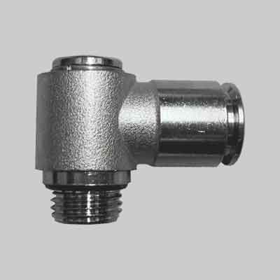 RACCORDO GIREVOLE 'L' mm 1/4"x10. Prezzo per Pezzo.