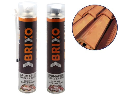 Schiuma poliuretanica Brixo Spumapur per Tegole e Coppi. Prezzo per Pezzo.