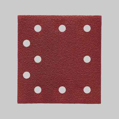 CARTA ABRASIVA CON VELCRO AEG Grana 80 - conf. 10 pezzi. Prezzo per Pezzo.