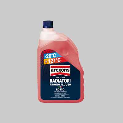 LIQUIDO RADIATORI PRONTO ALL'USO ROSSO AREXONS lt 2. Prezzo per Pezzo.