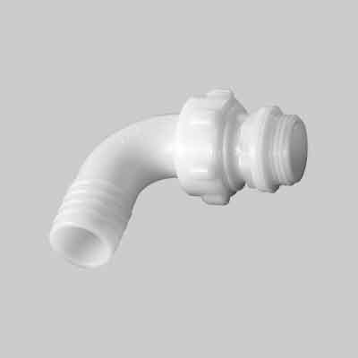 RACCORDO PORTAGOMMA CURVO 1"1/2x50. Prezzo per Pezzo.