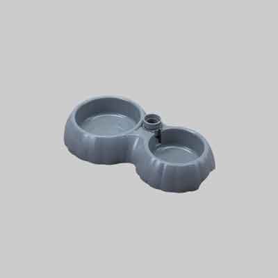 CIOTOLA DOPPIA PER CANI E GATTI CON DISTRIBUTORE ACQUA IDEAL STAR cm 31,5x18x6,6h. Prezzo per Pezzo.