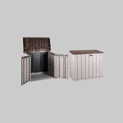 MOBILE 'STORA' Cm 129,5x74,5x111h - Col. Grigio/Marrone. Prezzo per Pezzo.