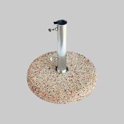 BASE TONDA IN GRANIGLIA PER OMBRELLONE Ø 45 cm - Tubo Ø 45/42 mm - 25Kg. Prezzo per Pezzo.