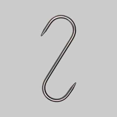 GANCIO FISSO mm 180x8 - 2 punte. Prezzo per Pezzo.