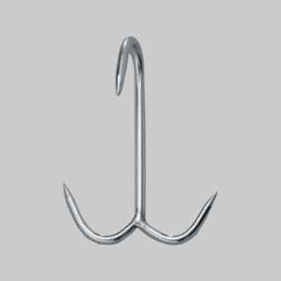 GANCIO AD ANCORA 3 PUNTE mm 120x6. Prezzo per Pezzo.