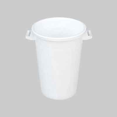 BIDONE PER RIFIUTI BIANCO lt 50 - Ø 44x45h. Prezzo per Pezzo.