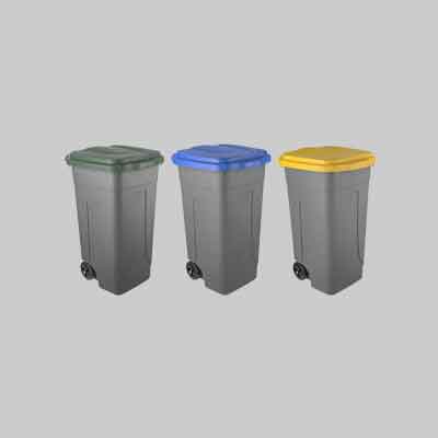 BIDONE PER RIFIUTI lt 80 - Colore giallo. Prezzo per Pezzo.