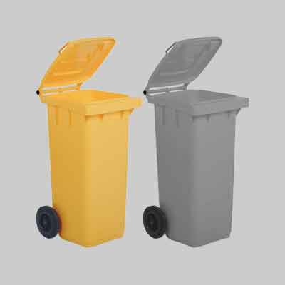 BIDONE PER LA RACCOLTA DIFFERENZIATA lt 120 - colore verde. Prezzo per Pezzo.