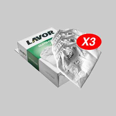 FILTRO PANNO DI RICAMBIO PER ASPIRAPOLVERE 'LAVOR' conf. 3 pezzi. Prezzo per Confezione.