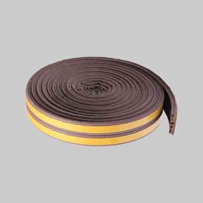 PARAFREDDO PER PORTE E FINESTRE IN GOMMA mm 9 x mt 6 - col. marrone. Prezzo per Pezzo.