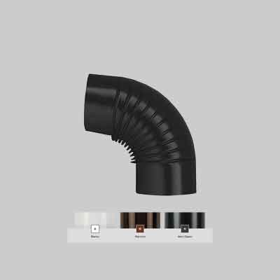 GOMITO SMALTATO 90° 'CLASSIC' Ø 80 mm - Col. bianco. Prezzo per Pezzo.