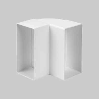 CURVA PIATTA VERTICALE PER TUBO RETTANGOLARE mm 110x55. Prezzo per Pezzo.