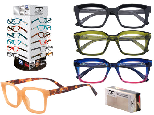 Assortimento occhiali da lettura 528 De Tomaso 24 pz. Prezzo per Confezione.