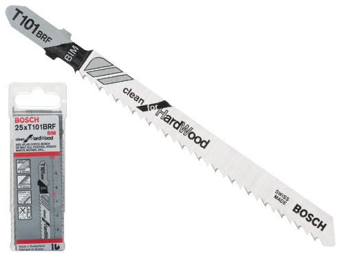 Lame per legno Bosch T 101 BRF per seghetti alternativi. Prezzo per Confezione.