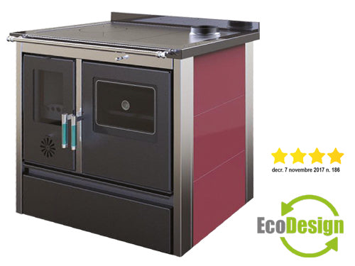 Cucine stufe a legna K-Line Exclusive Inox bordeaux. Prezzo per Pezzo.
