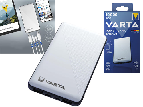 Power Bank Energy Varta 10000MAH. Prezzo per Pezzo.