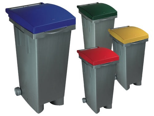 Bidoni Tata 80 Lt. quadri con ruote raccolta differenziata. Prezzo per Pezzo.