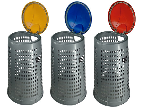 Trespoli bidoni portasacchi Tata con coperchio raccolta differenziata. Prezzo per Pezzo.